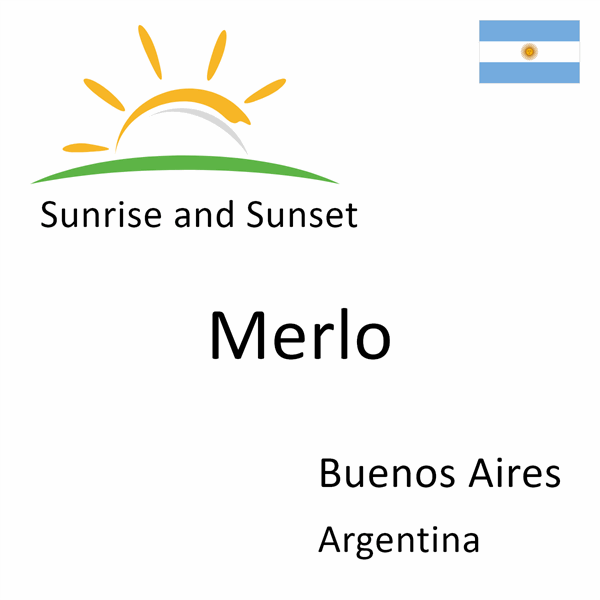 Sunrise and sunset times for Merlo, Buenos Aires, Argentina