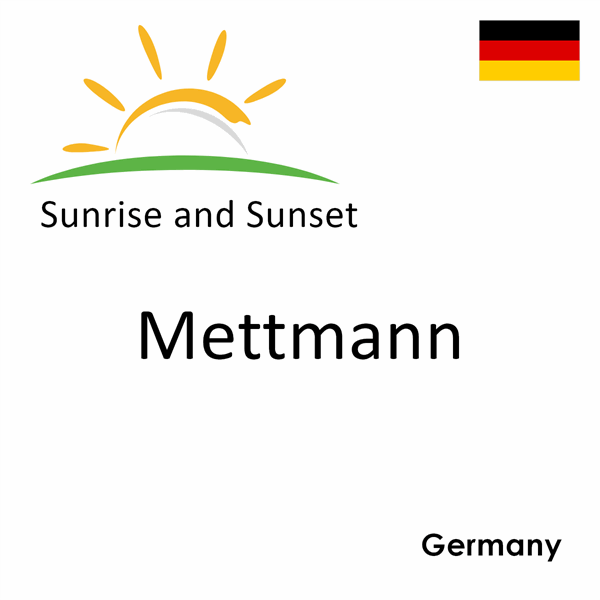 Sunrise and sunset times for Mettmann, Germany