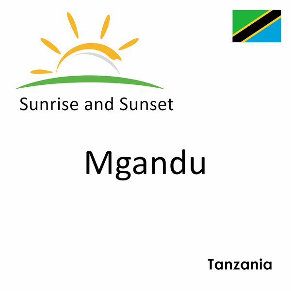 Sunrise and sunset times for Mgandu, Tanzania