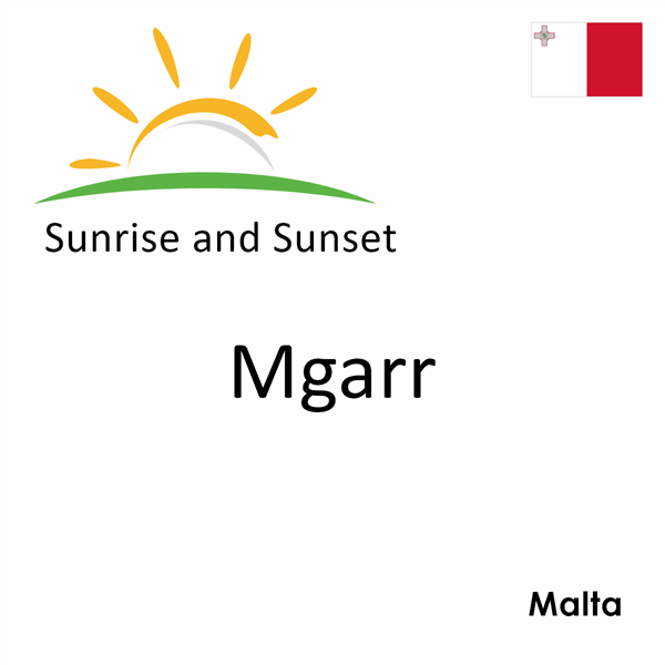 Sunrise and sunset times for Mgarr, Malta