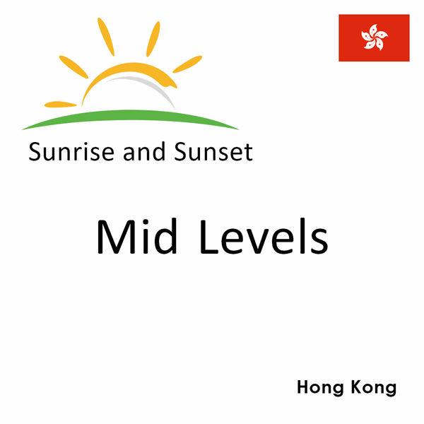 Sunrise and sunset times for Mid Levels, Hong Kong