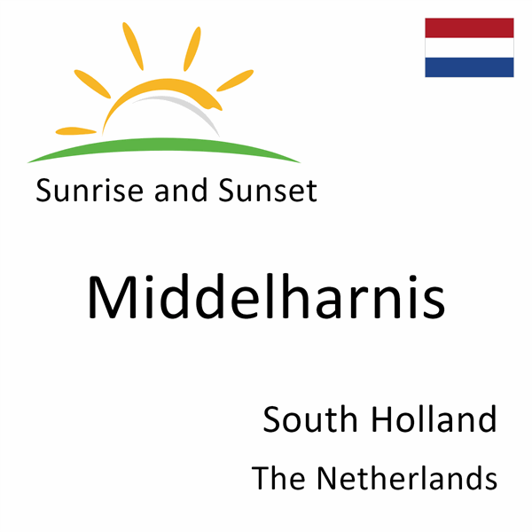 Sunrise and sunset times for Middelharnis, South Holland, The Netherlands