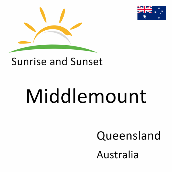 Sunrise and sunset times for Middlemount, Queensland, Australia