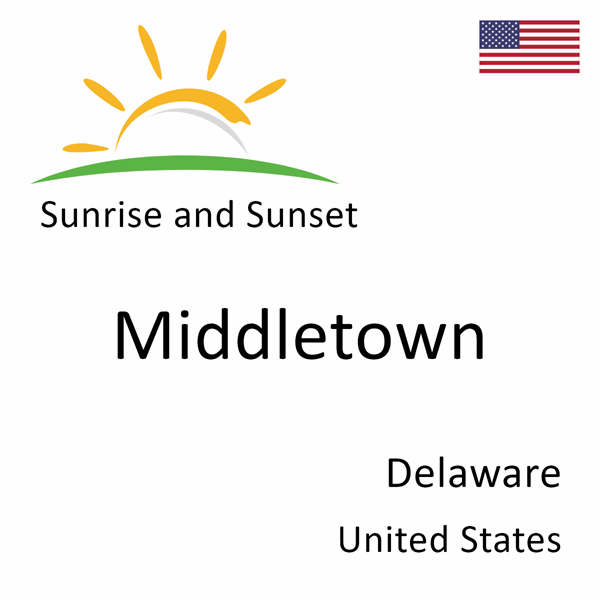 Sunrise and sunset times for Middletown, Delaware, United States