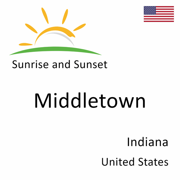 Sunrise and sunset times for Middletown, Indiana, United States