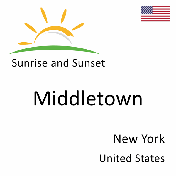 Sunrise and sunset times for Middletown, New York, United States