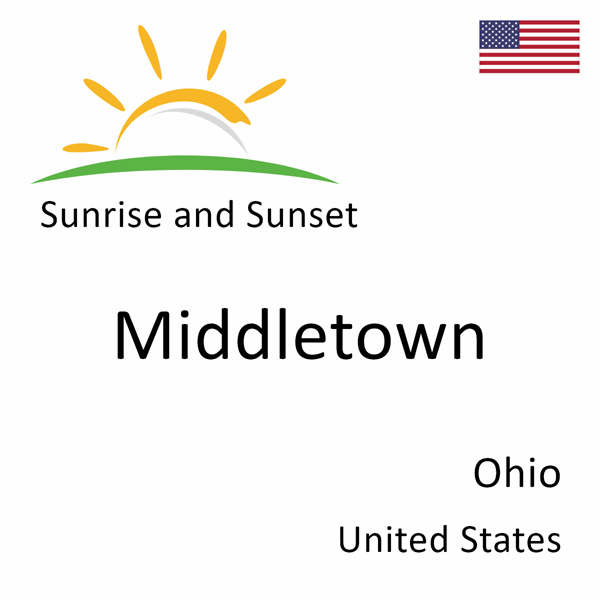 Sunrise and sunset times for Middletown, Ohio, United States