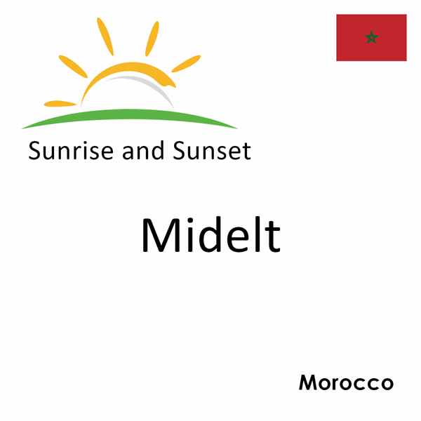 Sunrise and sunset times for Midelt, Morocco