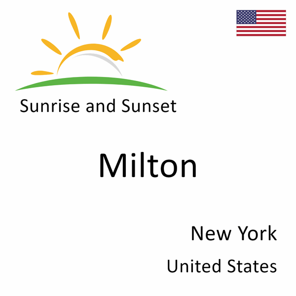 Sunrise and sunset times for Milton, New York, United States