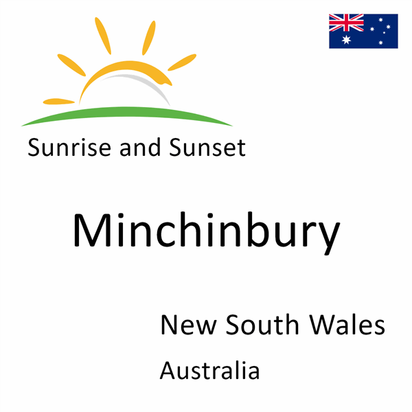 Sunrise and sunset times for Minchinbury, New South Wales, Australia