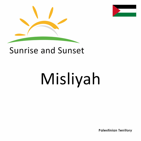 Sunrise and sunset times for Misliyah, Palestinian Territory