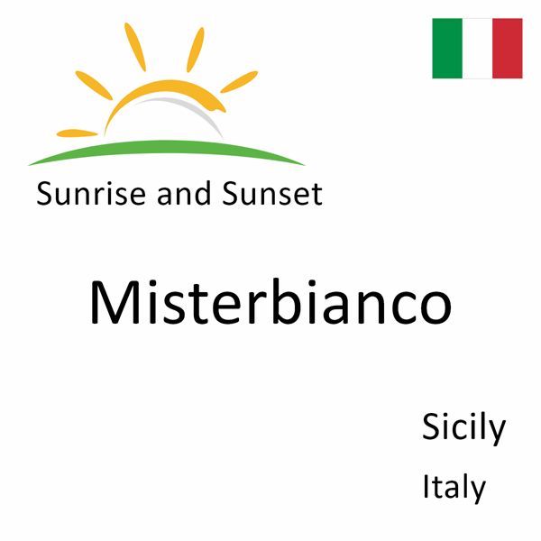 Sunrise and sunset times for Misterbianco, Sicily, Italy