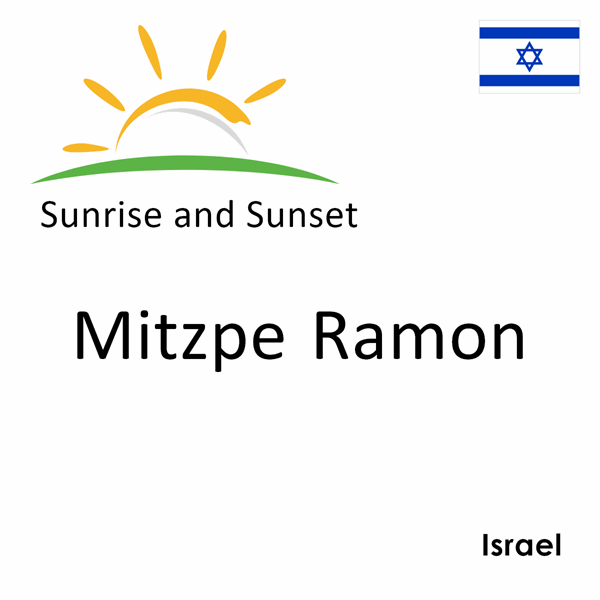 Sunrise and sunset times for Mitzpe Ramon, Israel