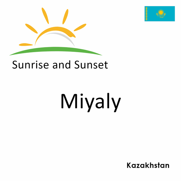 Sunrise and sunset times for Miyaly, Kazakhstan