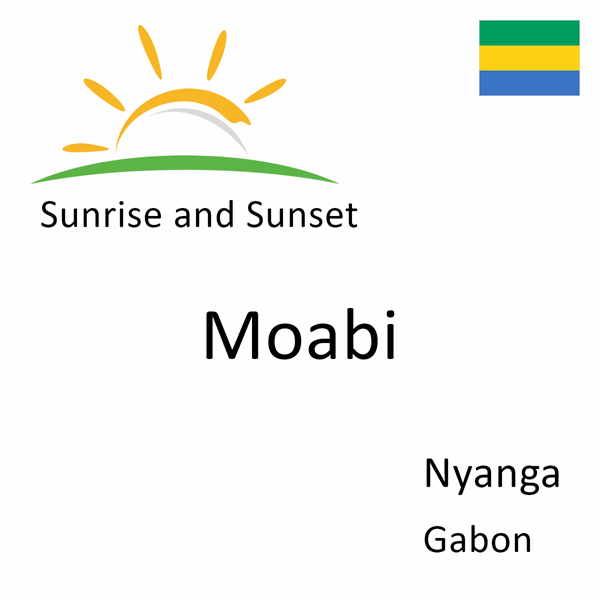 Sunrise and sunset times for Moabi, Nyanga, Gabon