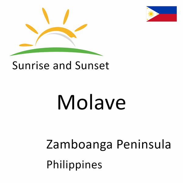 Sunrise and sunset times for Molave, Zamboanga Peninsula, Philippines