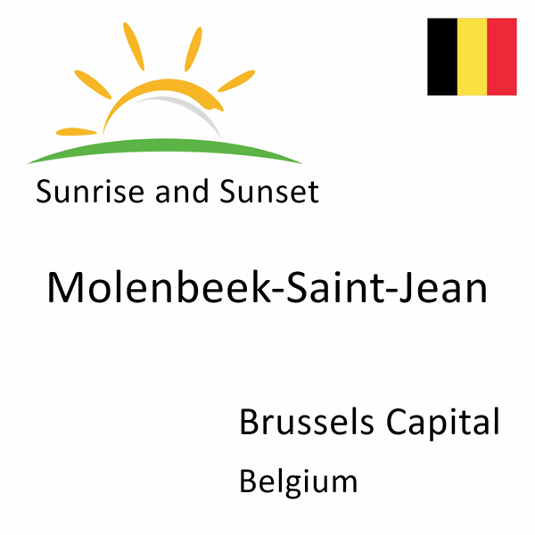 Sunrise and sunset times for Molenbeek-Saint-Jean, Brussels Capital, Belgium