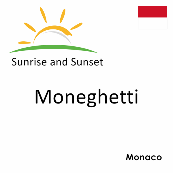 Sunrise and sunset times for Moneghetti, Monaco