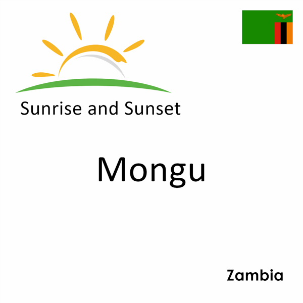 Sunrise and sunset times for Mongu, Zambia