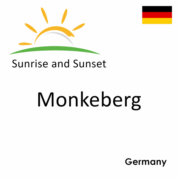 Sunrise and sunset times for Monkeberg, Germany