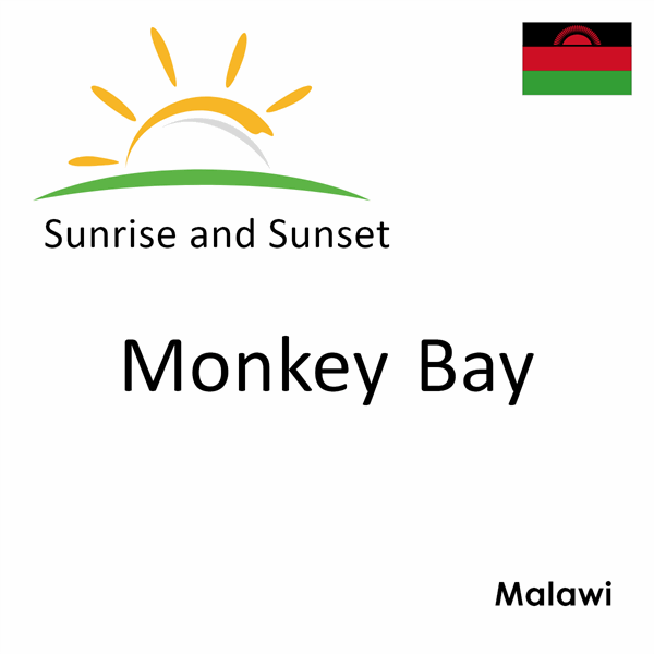 Sunrise and sunset times for Monkey Bay, Malawi