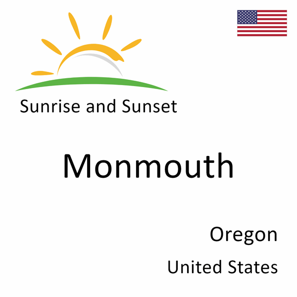 Sunrise and sunset times for Monmouth, Oregon, United States