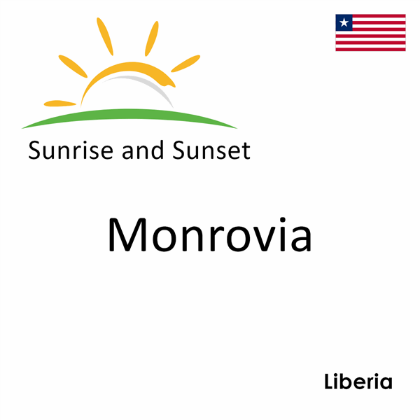 Sunrise and sunset times for Monrovia, Liberia
