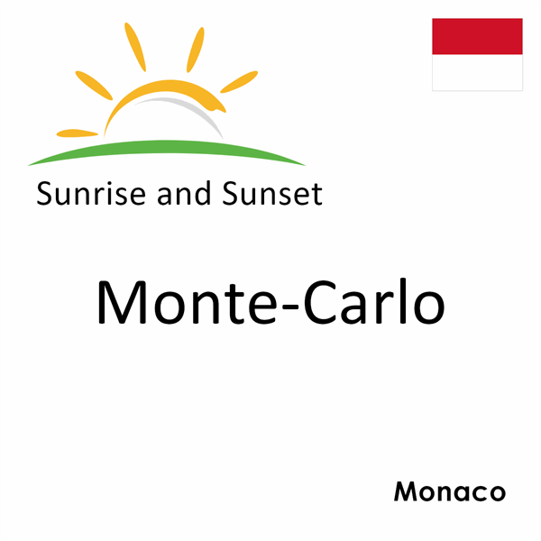 Sunrise and sunset times for Monte-Carlo, Monaco