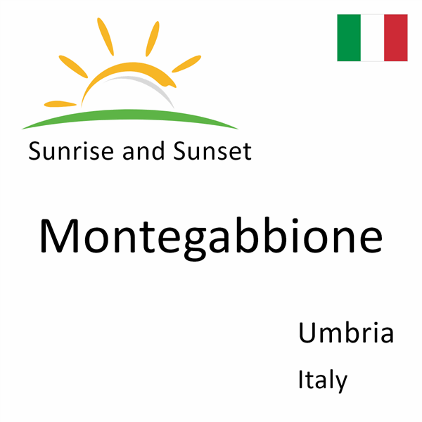 Sunrise and sunset times for Montegabbione, Umbria, Italy