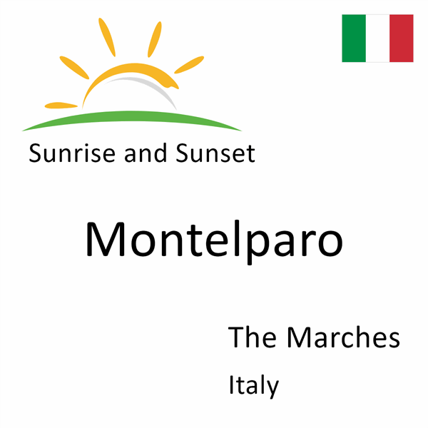 Sunrise and sunset times for Montelparo, The Marches, Italy