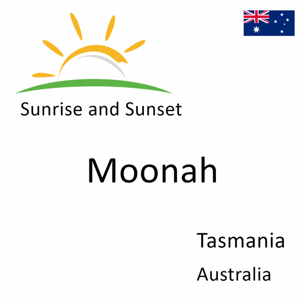 Sunrise and sunset times for Moonah, Tasmania, Australia