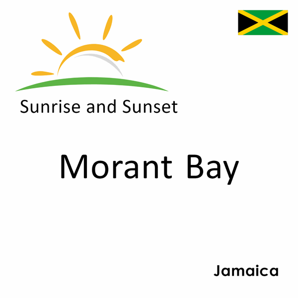 Sunrise and sunset times for Morant Bay, Jamaica
