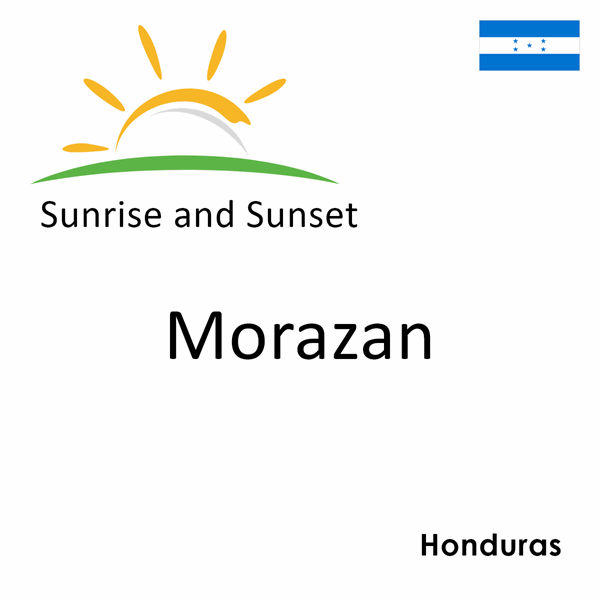 Sunrise and sunset times for Morazan, Honduras