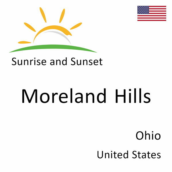 Sunrise and sunset times for Moreland Hills, Ohio, United States