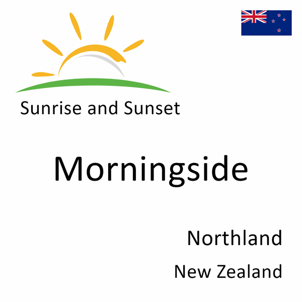 Sunrise and sunset times for Morningside, Northland, New Zealand