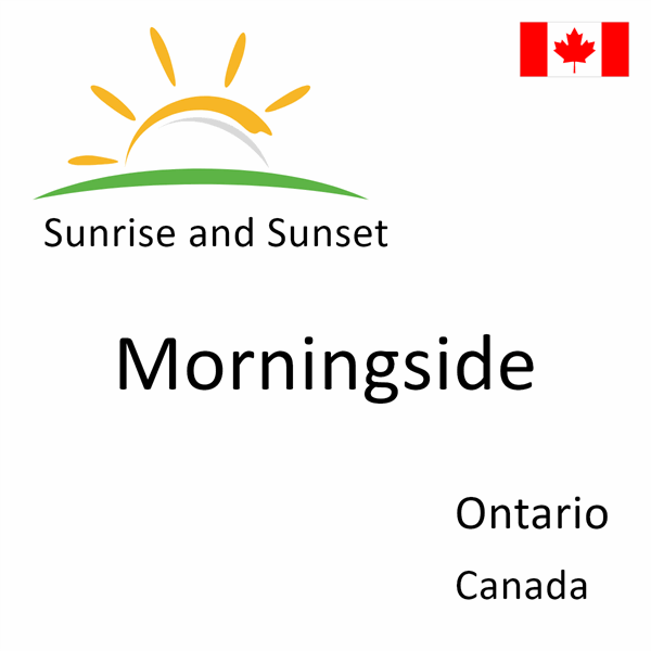 Sunrise and sunset times for Morningside, Ontario, Canada