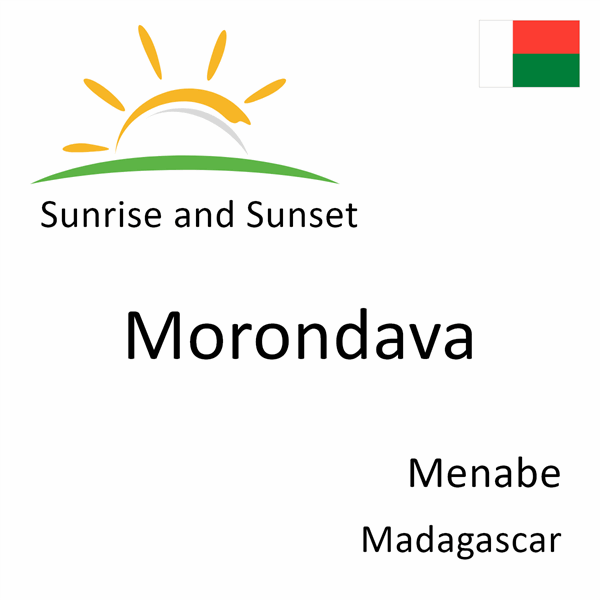 Sunrise and sunset times for Morondava, Menabe, Madagascar
