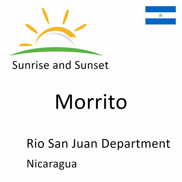 Sunrise and sunset times for Morrito, Rio San Juan Department, Nicaragua