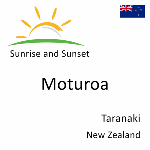 Sunrise and sunset times for Moturoa, Taranaki, New Zealand