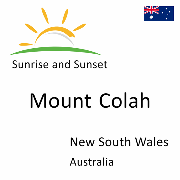 Sunrise and sunset times for Mount Colah, New South Wales, Australia