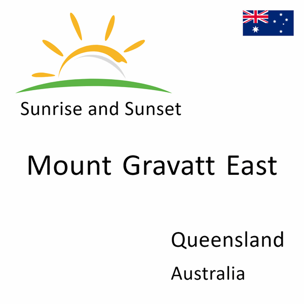 Sunrise and sunset times for Mount Gravatt East, Queensland, Australia