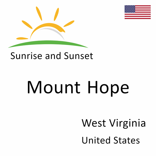 Sunrise and sunset times for Mount Hope, West Virginia, United States