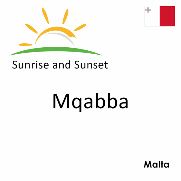 Sunrise and sunset times for Mqabba, Malta