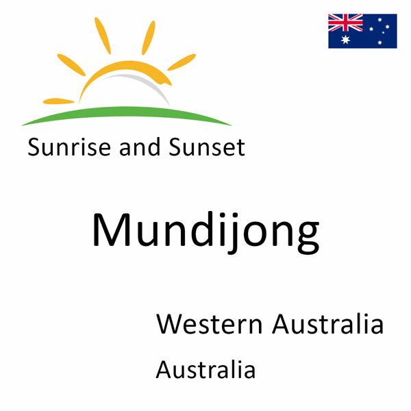 Sunrise and sunset times for Mundijong, Western Australia, Australia