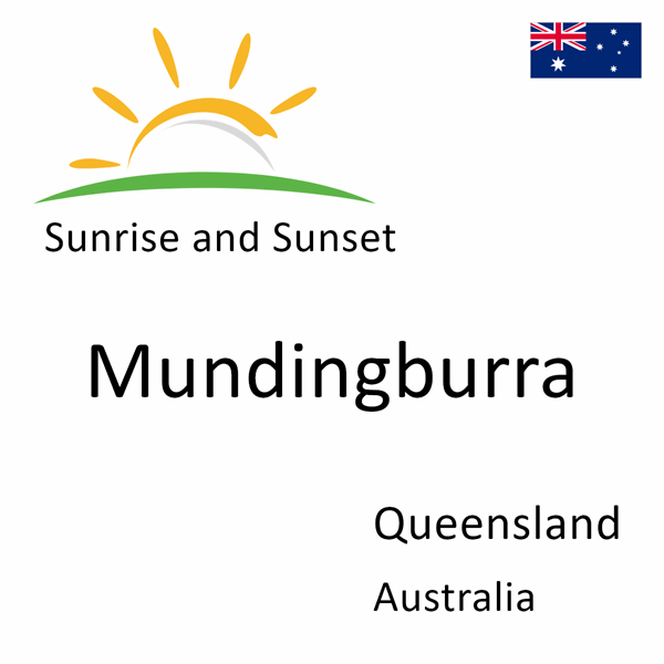 Sunrise and sunset times for Mundingburra, Queensland, Australia