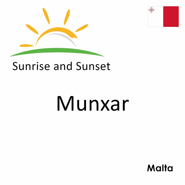 Sunrise and sunset times for Munxar, Malta