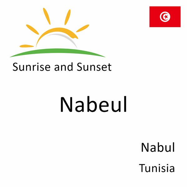 Sunrise and sunset times for Nabeul, Nabul, Tunisia