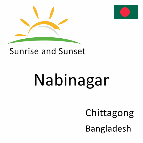 Sunrise and sunset times for Nabinagar, Chittagong, Bangladesh