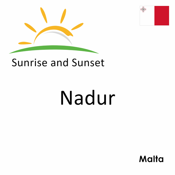 Sunrise and sunset times for Nadur, Malta