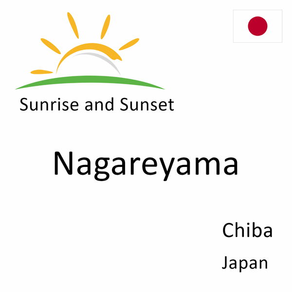 Sunrise and sunset times for Nagareyama, Chiba, Japan